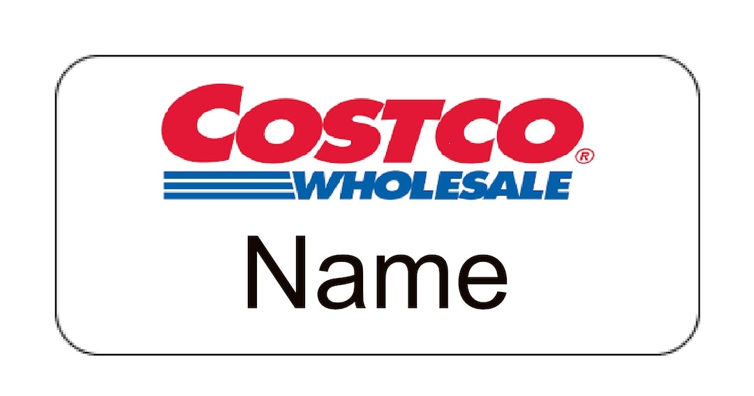 Customized Costco Name Tag DIGITAL Etsy