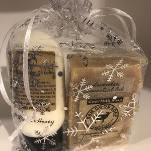 Goat Milk Soap and Lotion stocking stuffer gift set
