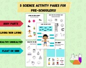 Preschool science bundle| preschool science worksheet| printable science activities|Instant download science| nursery prep| science kids