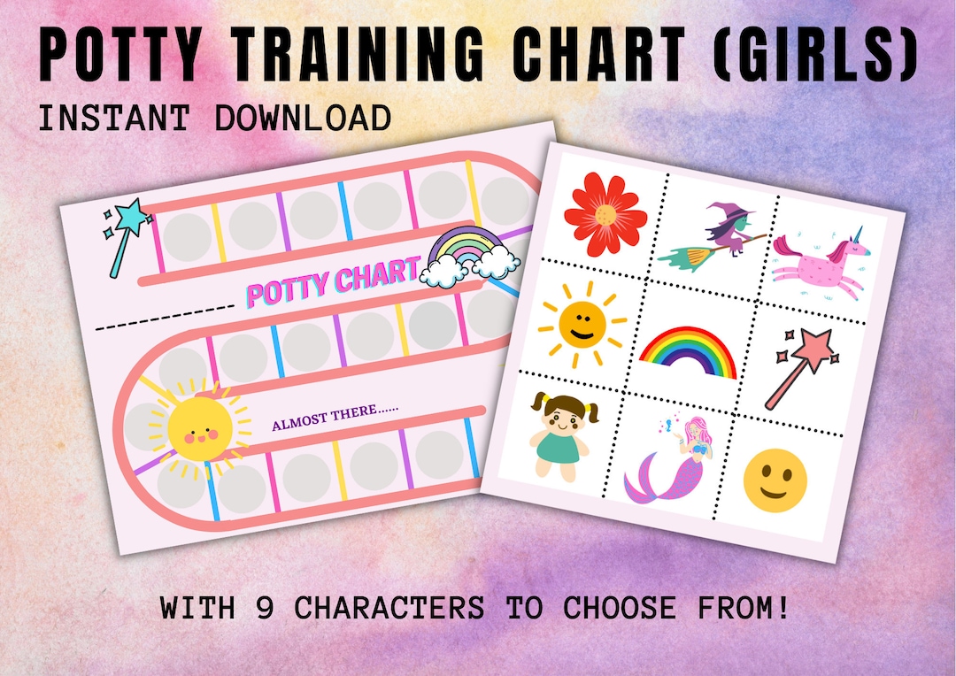 Potty Training Chart For Girls Instant download Printable - Etsy Portugal