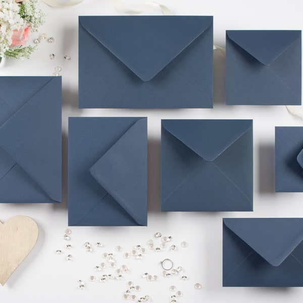 6 x 6 ( 155 x 155mm ) Square Navy Envelopes 120gsm Excellent Quality