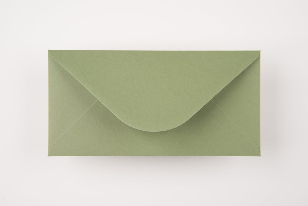 DL 110 X 220mm Sage Green Envelopes 135gsm Perfect for Wedding