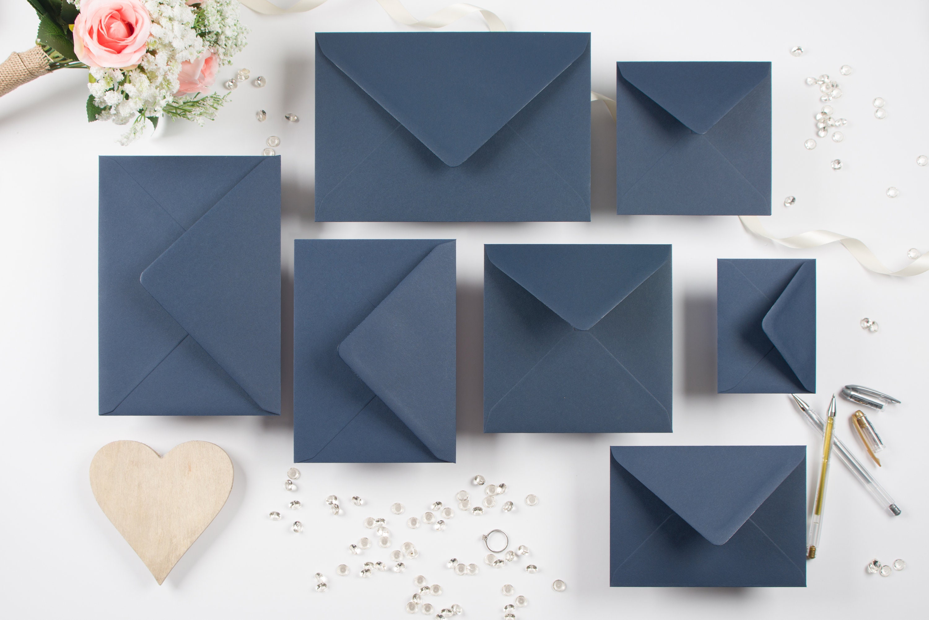 152x216mm Premium Navy U/S C5 Envelopes 120gsm Diamond Flap A5 Invitation 152x216mm Premium Navy U/S C5 Envelopes 120gsm Diamond Flap A5 Invitation