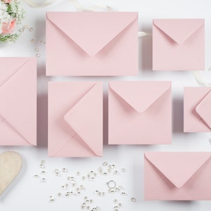 Envelopes C7 (82 x 113 mm) Rosa Escuro / Rosa Velho 120GSM para caber em cartões RSVP