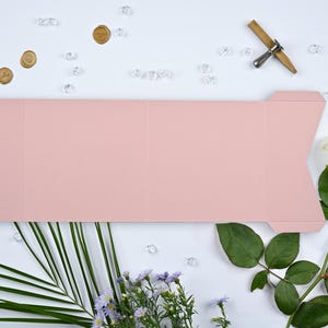 Portafoglio tascabile quadrato opaco rosa antico/rosa antico. 148 x 148 mm (circa 6"x6") Design per inviti di nozze di lusso/eventi aziendali