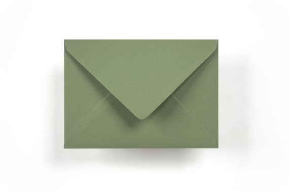 Vintage Sage Green 133mm x 184mm Gummed 135gsm 5 x 7 Inch Coloured  Envelopes