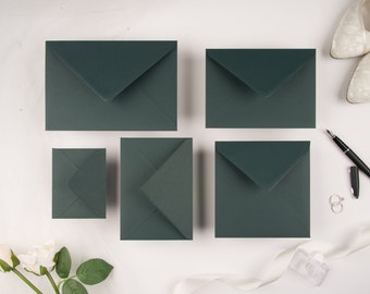 C5 / A5 (162 x 229mm) Colorplan Racing Green Envelopes 135gsm Perfect for Wedding Stationery Pine / Holly Green