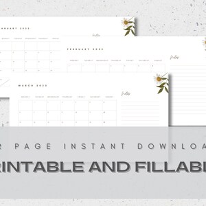 Minimalist Botanical 2023 Calendar