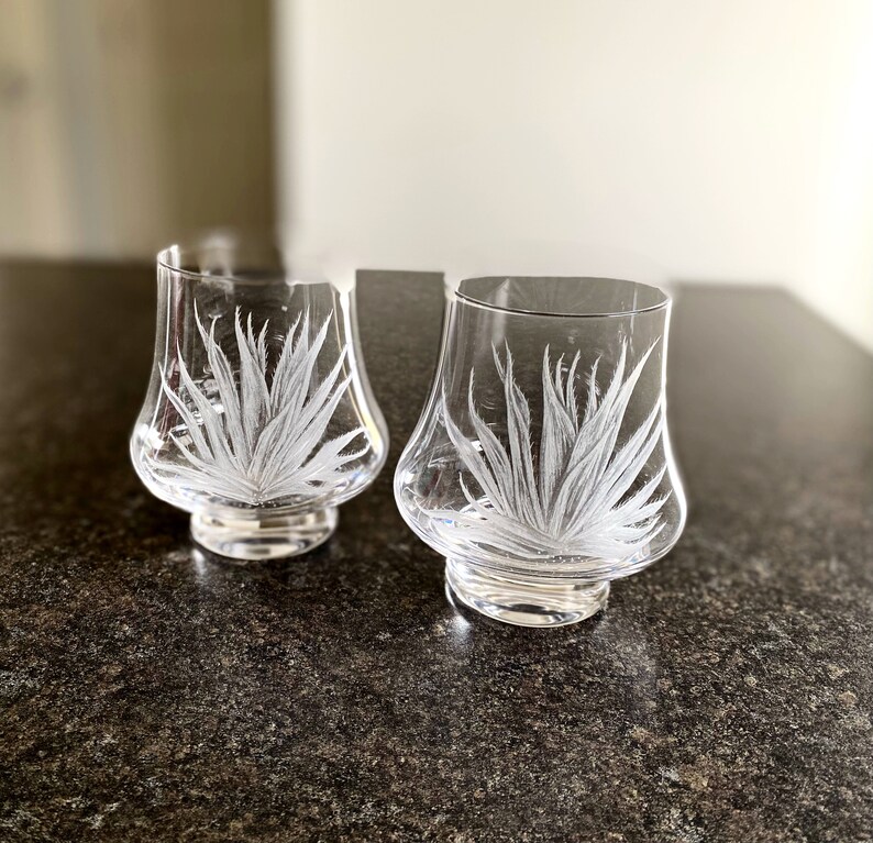 Agave Tequila Glasses Personalized Etsy