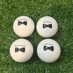 Custom Wedding Golf Ball - Groomsman Gift | Best Man | Groom | Officiant |  Groomsmen Proposal, Wedding Party, Golf Gift