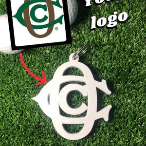 Brelok do kluczy z logo wózka golfowego | Druk 3D do wózków golfowych i pól golfowych | Logo