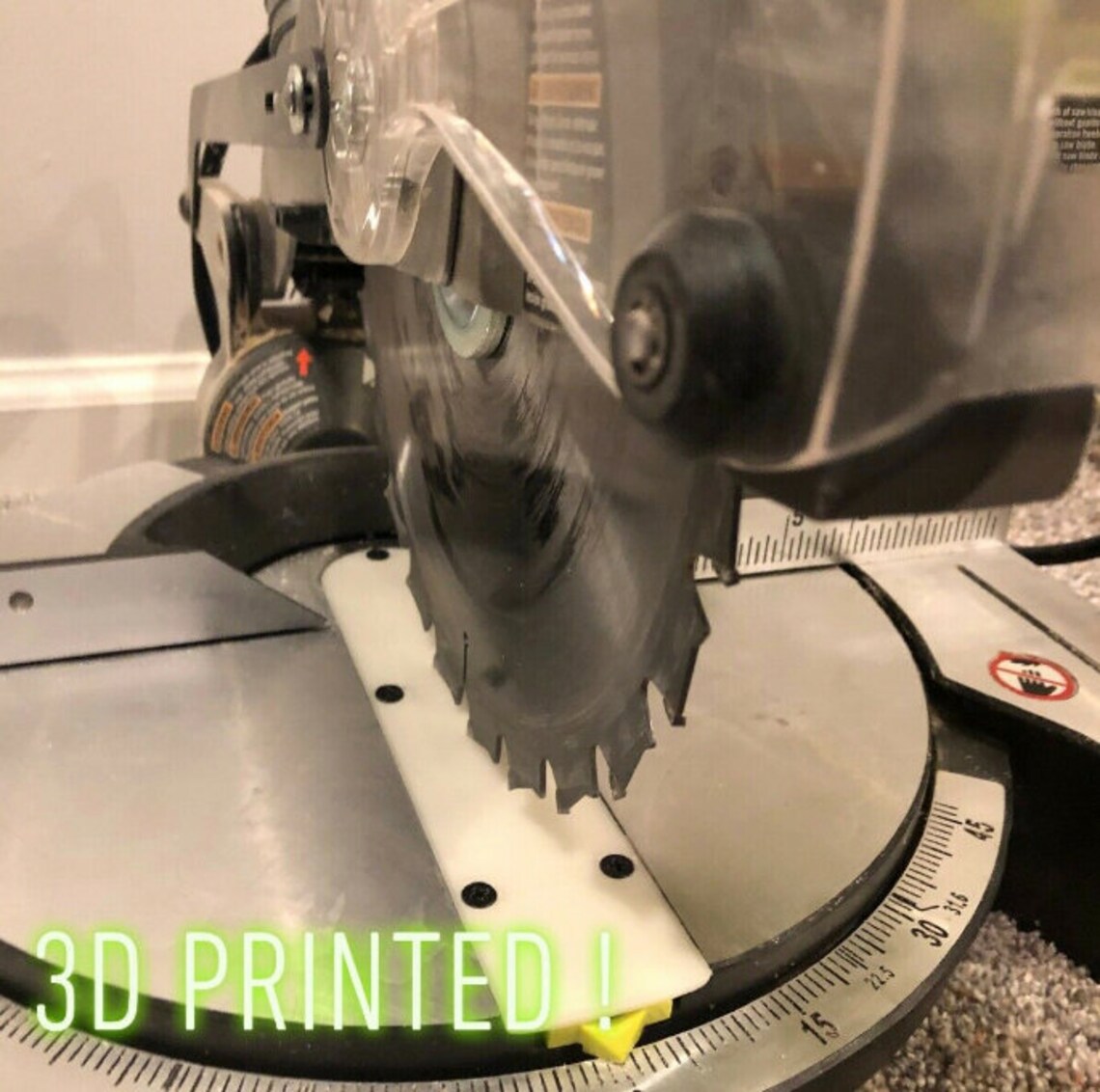 Ryobi 10 Compound Miter Saw Zero Clearance Insert 3D Etsy