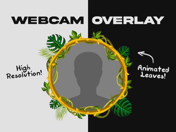 Animated Jungle Circular Twitch Webcam Overlay