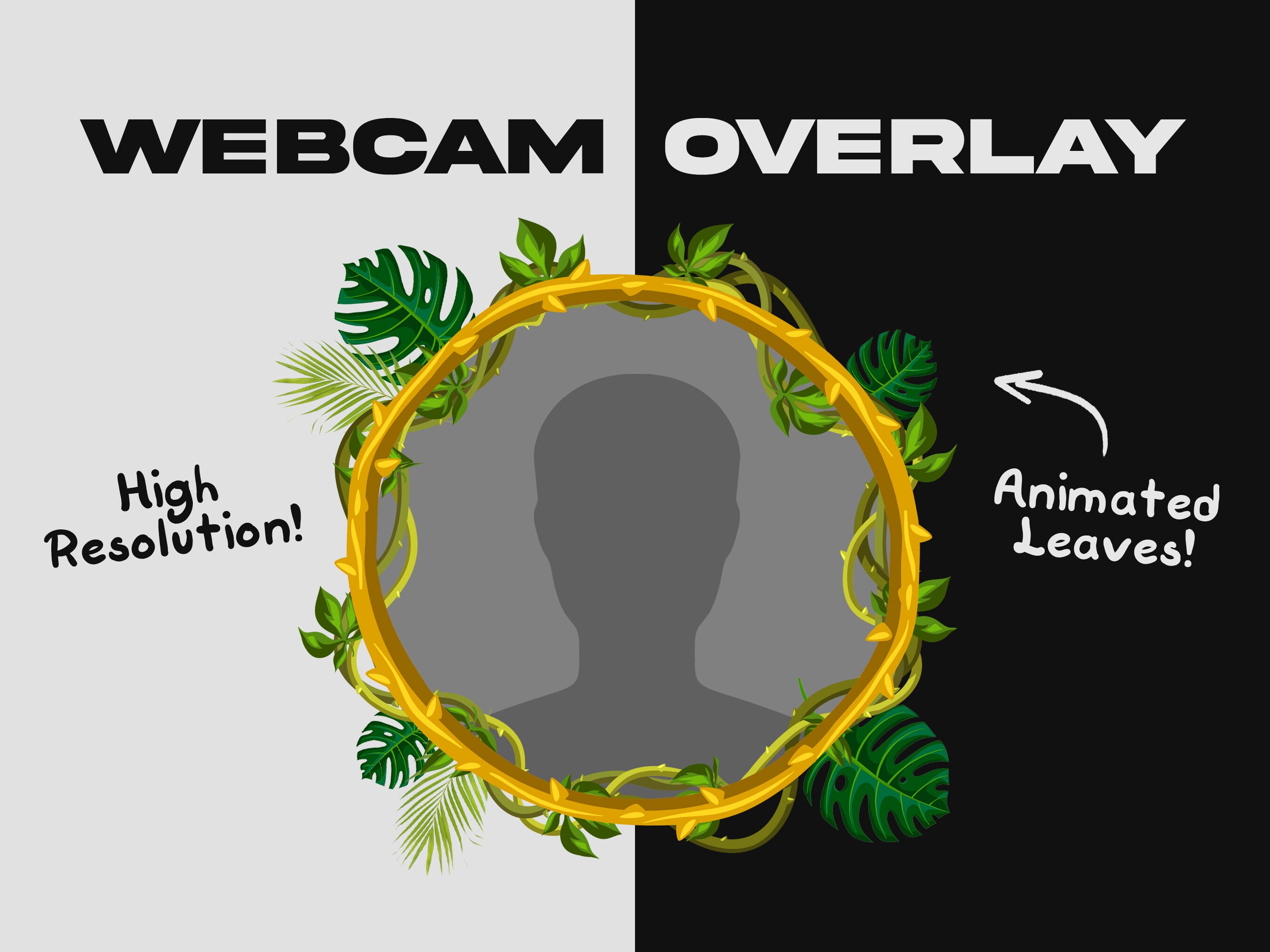 Animated Jungle Circular Twitch Webcam Overlay