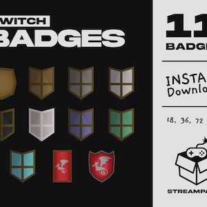 Twitch Subscriber Badges / Bit Badges / Old School Runescape Shields / OSRS / RS /