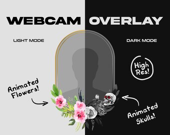 Animated Floral Twitch Webcam Overlay