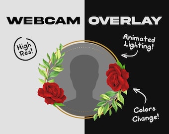 Animated Floral Circular Twitch Webcam Overlay