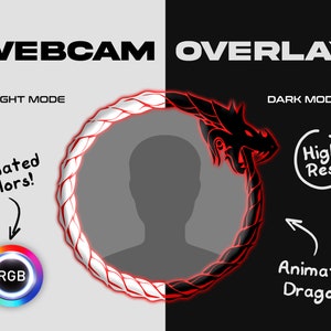 Animated Circular Dragon RGB Twitch Webcam Overlay