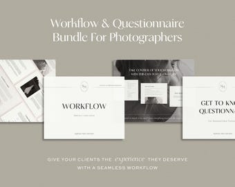 Ensemble de flux de travail photographique | Formulaires de réception des clients pour les photographes