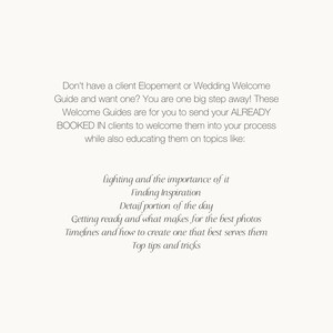 Photography Welcome Client Guides Template, Minimal Photography Design ...