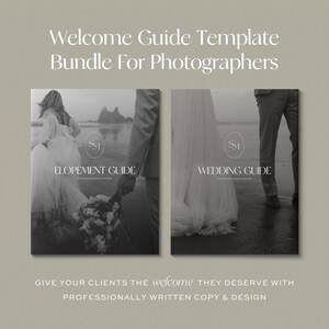 Wedding & Elopement Welcome Guide Bundle | Canva Kundenleitfaden Vorlagen