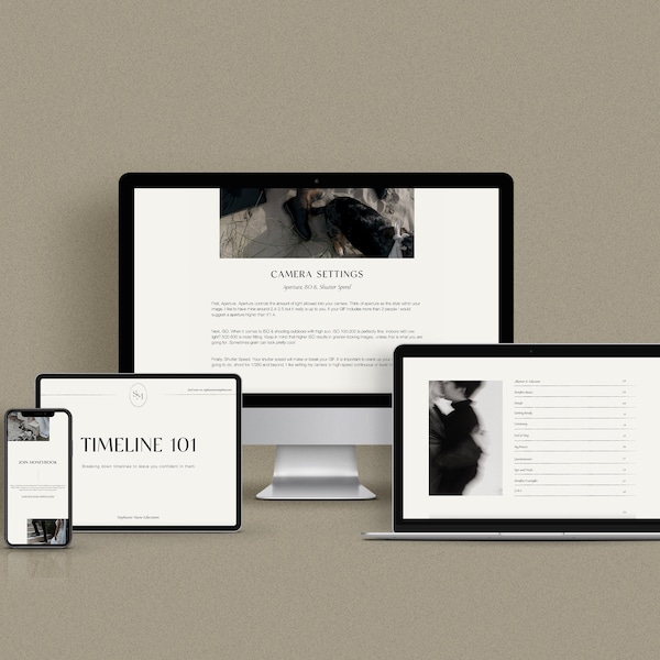 FULL BUNDLE Complete Educational Guide Package, Photography Client Questionnaire Templates, Photographer Workflow Resources