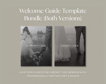 Wedding + Elopement Welcome Guide Bundle | Client Experience Canva Templates (Digital Download)