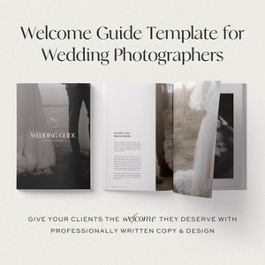 Willkommen Guide Template für Hochzeitsfotografen | Canva Kundenleitfaden Magazin