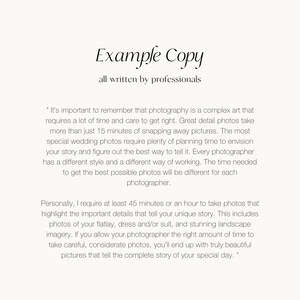 Photography Welcome Client Guides Template, Minimal Photography Design ...