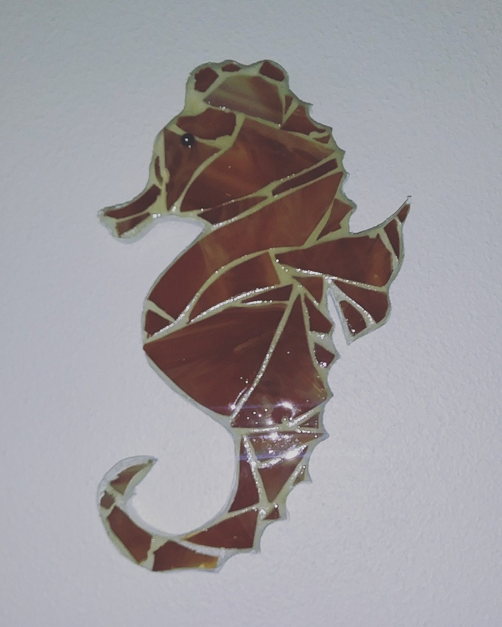SEAHORSE Stain Glass Wall Art - Etsy