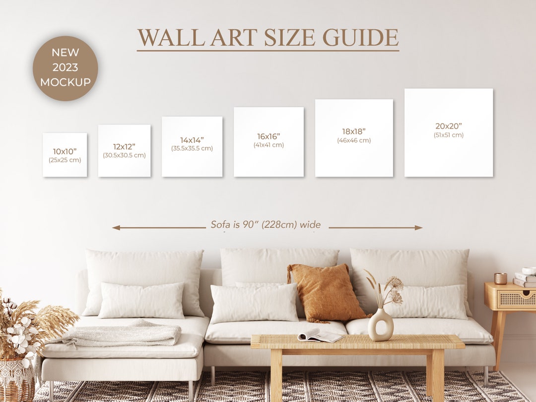 Square Size Format Square Frame Size Guide, Wall Art Size Guide, Comparison Chart, Poster ...