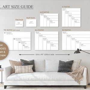 Frame Size Guide, Wall Art Size Guide, Comparison Chart, Poster Size ...