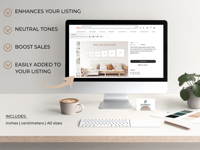 Square Frame Size Guide Wall Art Size Guide Comparison Etsy