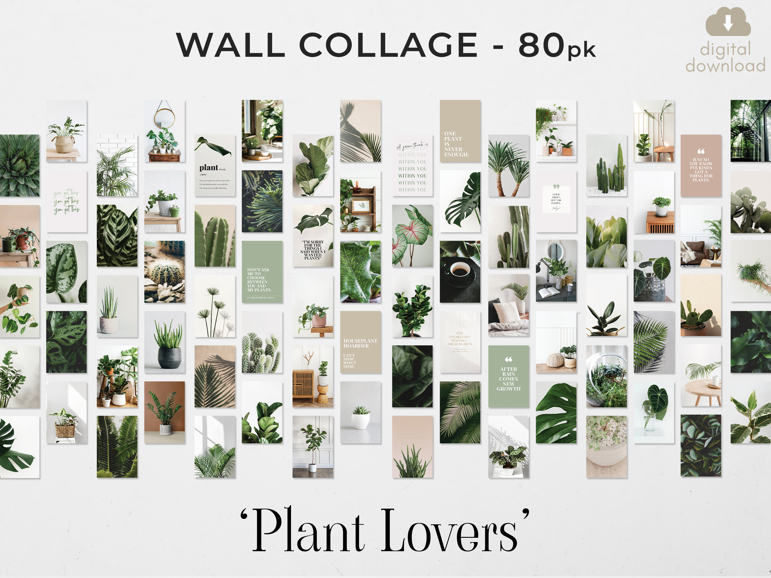 Wall Collage Kit, Photo Collage Kit, Aesthetic Room Decor, Preppy Wall Art, Aesthetic Wall collage Kit, Green Collage Kit, 80 Digital Prints