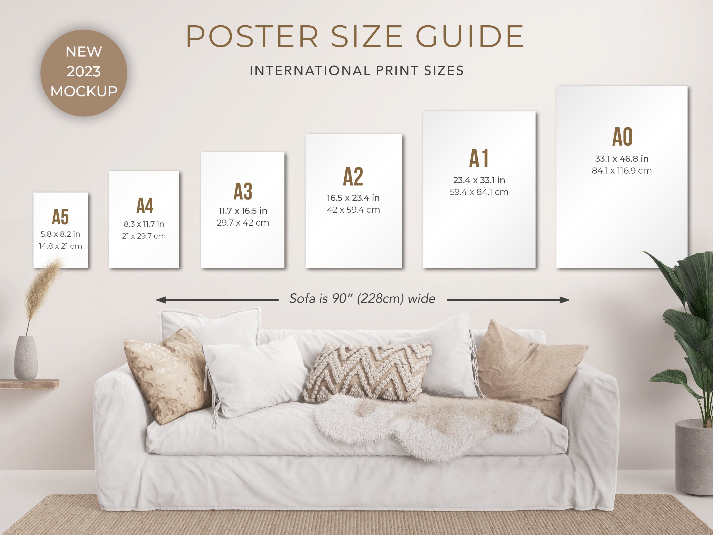 Wall Art Size Guide Frame Size Guide Comparison Chart Etsy Australia