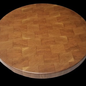 Cutting Board, Round, Cherry, End Grain, 15 1/2&quot; x 1 1/4&quot; Thick (CB-055)