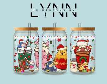 Winnie The Pooh Inspired UVDTF Wrap 16oz | Winnie Inspired UVDTF Wrap | uvdtf Wrap | Winnie The Pooh Inspired UVDTF Wrap | Same Day Shipping