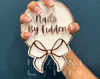 Coquette Nail Photo Prop | Nail Technician | Acrylic Nailfie | Nail Artist | Nail Picture | Heart Nail Photo Prop Disc | Nail Salon Supplies