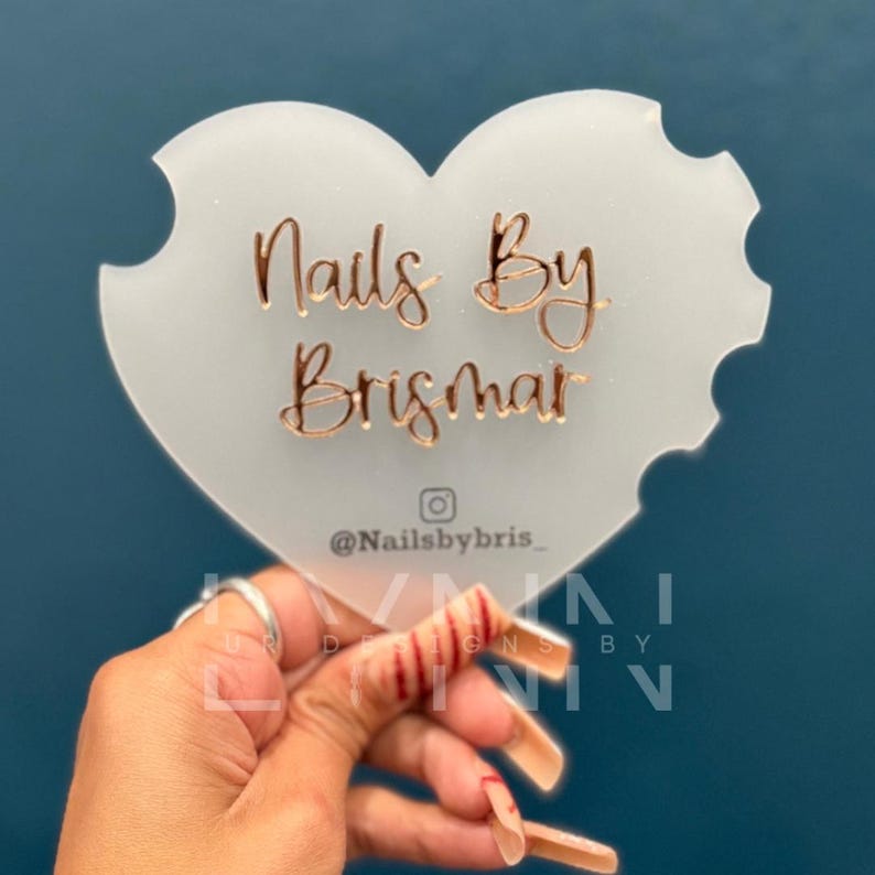 Heart Nail Photo Prop | Nail Technician | Acrylic Nailfie | Heart | Nail Picture | Heart Nail Photo Prop Disc | Nail Salon Supplies image 6