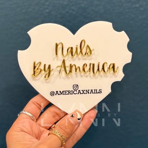 Heart Nail Photo Prop | Nail Technician | Acrylic Nailfie | Heart | Nail Picture | Heart Nail Photo Prop Disc | Nail Salon Supplies image 5