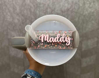 Rose Gold Stanley Name Plate | Rose Gold Tumbler Name Plate | Stanley Name Plate | Custom Gift | Personalized Name Plate | Stanley Topper