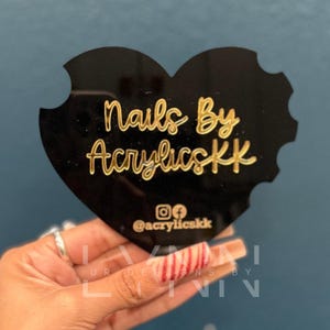 Heart Nail Photo Prop | Nail Technician | Acrylic Nailfie | Heart | Nail Picture | Heart Nail Photo Prop Disc | Nail Salon Supplies image 7