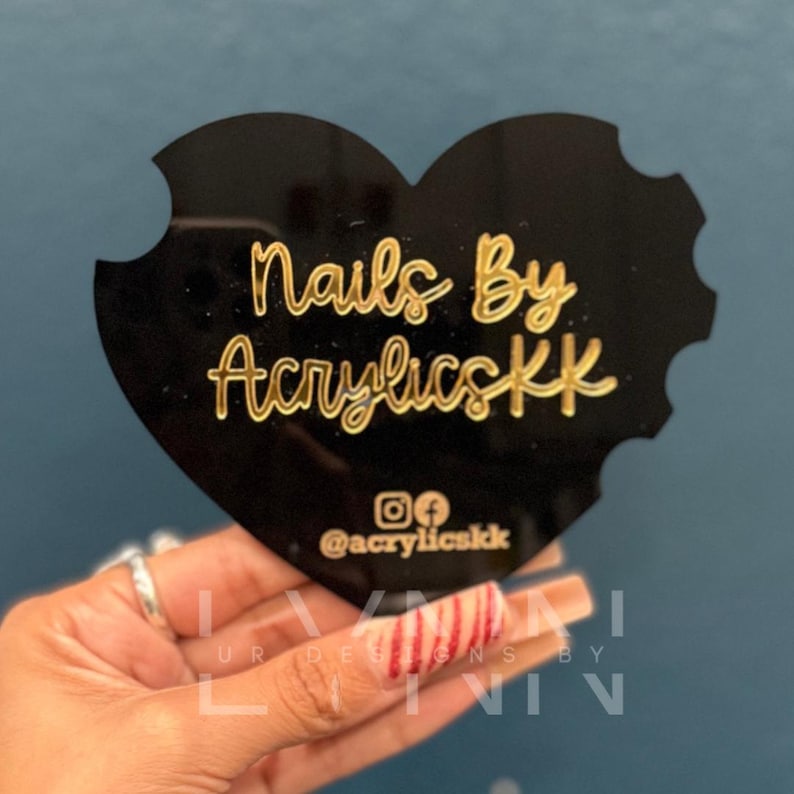 Heart Nail Photo Prop | Nail Technician | Acrylic Nailfie | Heart | Nail Picture | Heart Nail Photo Prop Disc | Nail Salon Supplies image 7