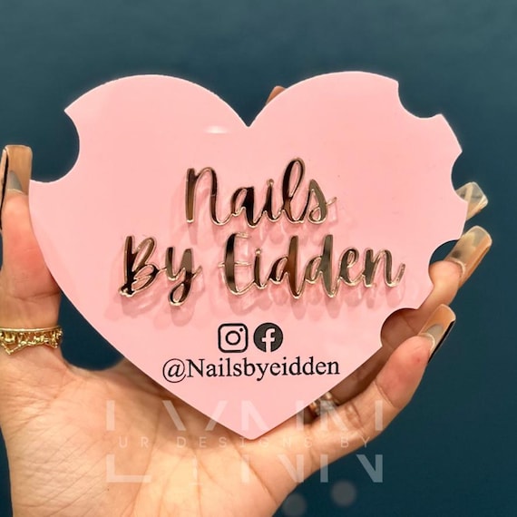 Heart Nail Photo Prop | Nail Technician | Acrylic Nailfie | Heart | Nail Picture | Heart Nail Photo Prop Disc | Nail Salon Supplies