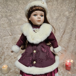 Vintage Winter Doll in Red