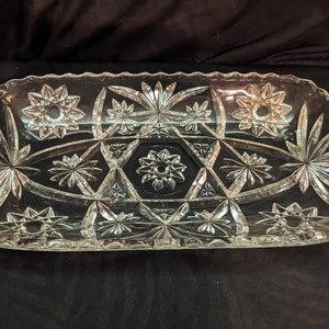 Vintage Anchor Hocking Precut Star of David Patterned Dish