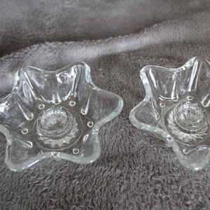 Vintage Star Shaped Candle Stick Holder Set of Two