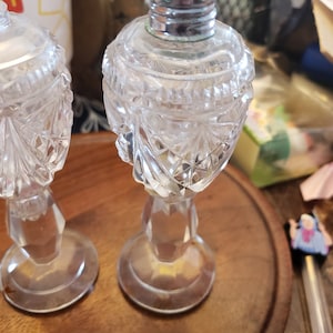 cut glass salt & pepper shakers