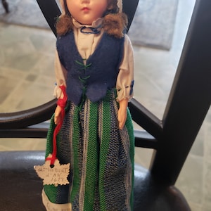 European outfitted doll plastic with sleepy eyes