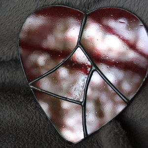 Red Stained Glass Heart Window Ornament
